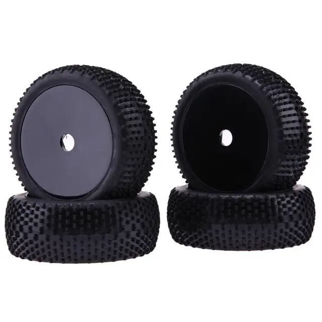 Best Price  4pcs Rubber RC Run Flat Car Tires Black Wheel Rim for 1/8 Universal Car Rubber RC Flat Racing Tires Tyre Wheel 