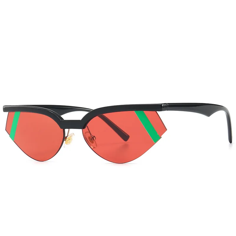 Милые сексуальные женские маленькие солнцезащитные очки кошачий глаз, женские трендовые брендовые Винтажные Солнцезащитные очки с пластиковой оправой для женщин UV400 - Цвет линз: C4 Black Red