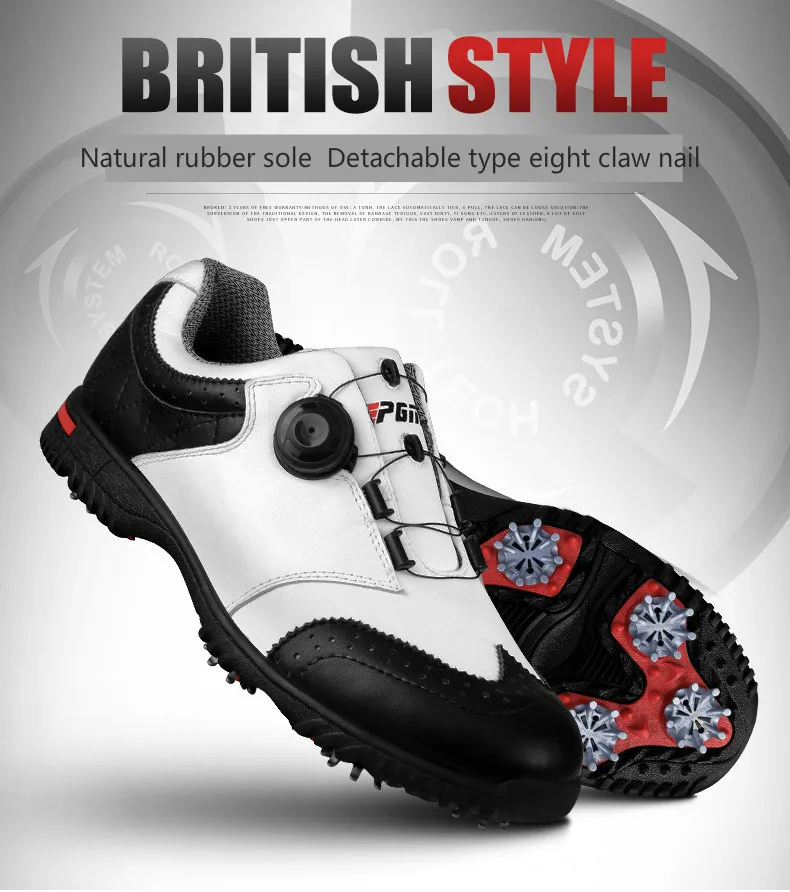 PGM гольф-мужская обувь летние дышащие Водонепроницаемый кроссовки для мужчин нескользящая спортивная обувь BOA ручки обувь с пряжкой