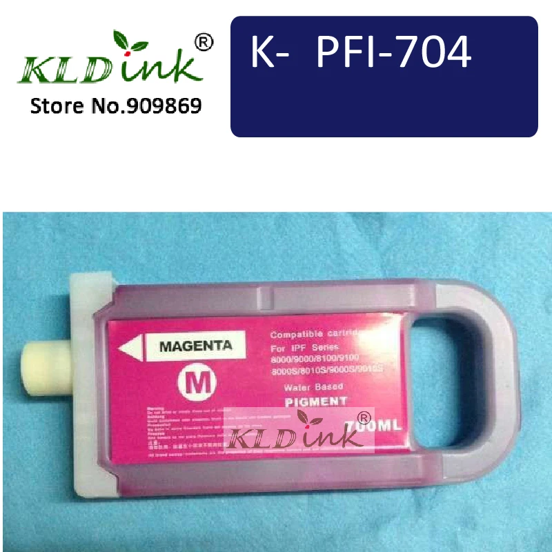 Чернильный картридж KLDINK - PFI-706M Magenta (чернила PFI-704 6683B001) совместимый с ImagePrograf iPF8300