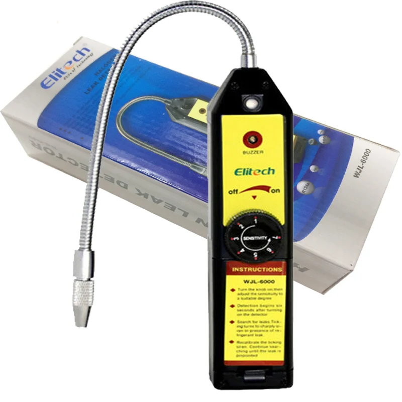 

Halogen Leak Detector Tester Freon Gas Analyzer Car Air Conditioner Gas Leak Detector WJL-6000 Air Refrigeration Detector