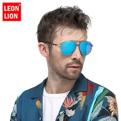 LeonLion 2018 HD Polarized Pilot Sunglasses Для женщин/Для мужчин классический металлический зеркало солнцезащитные очки UV400 вождения люнет De Soleil Femme