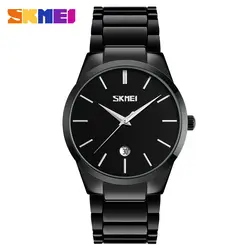 SKMEI минималистский часы Для мужчин Бизнес роскошный лучший бренд Аналоговый часы Водонепроницаемый простой Кварцевые наручные часы