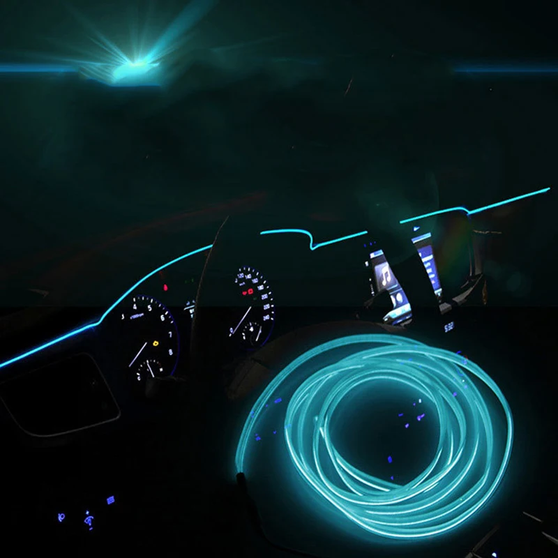 Гибкая неоновая светодиодсветодиодный лента для салона автомобиля 12 В 3