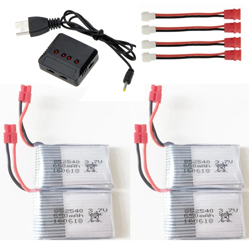 Batteria Al Litio Per Aeromodelli 3,7V 500 MAh – Leggera, Con Protezione Da Sovraccarico E Spina Rossa JST, Compatibile Con U818A, H37 - 2