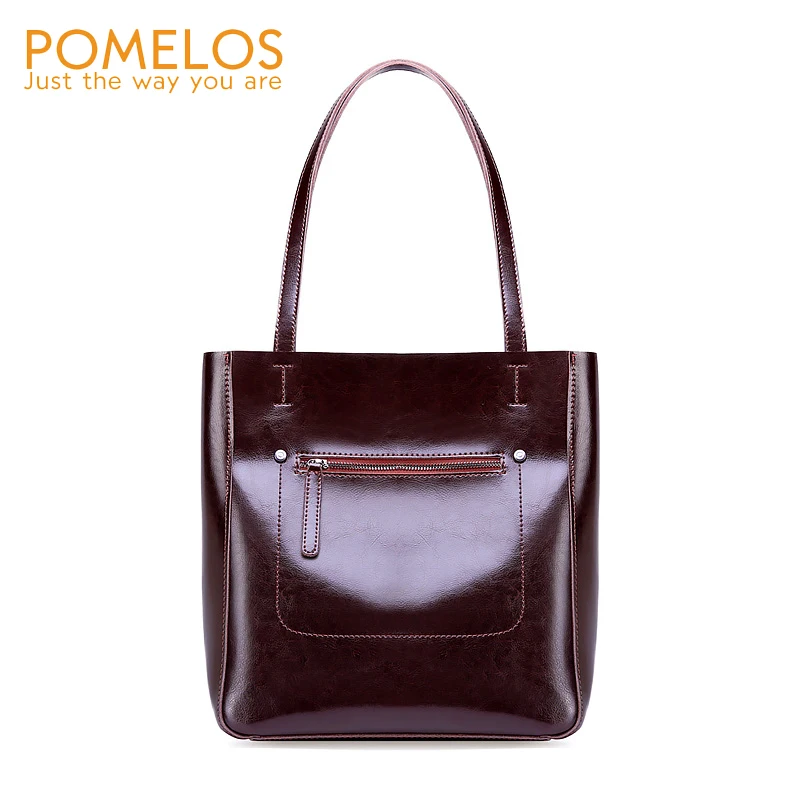 

POMELOS Genuine Leather Women Handbag High Quality Casual Tote Bags For Women Versatile Real Leather Bag Luxury Ladies Handbags