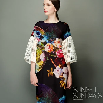 

Digital Printing heavy silk wool blend fabrics crisp dress clothing wool fabrics wholesale high quality silk cloth