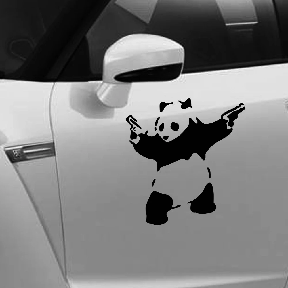 

New Black Cartoon Kung Fu Panda Decal Car Sticker Waterproof Cartoon Car Body Decorative Logo Sticker Cartoon Car Stickers