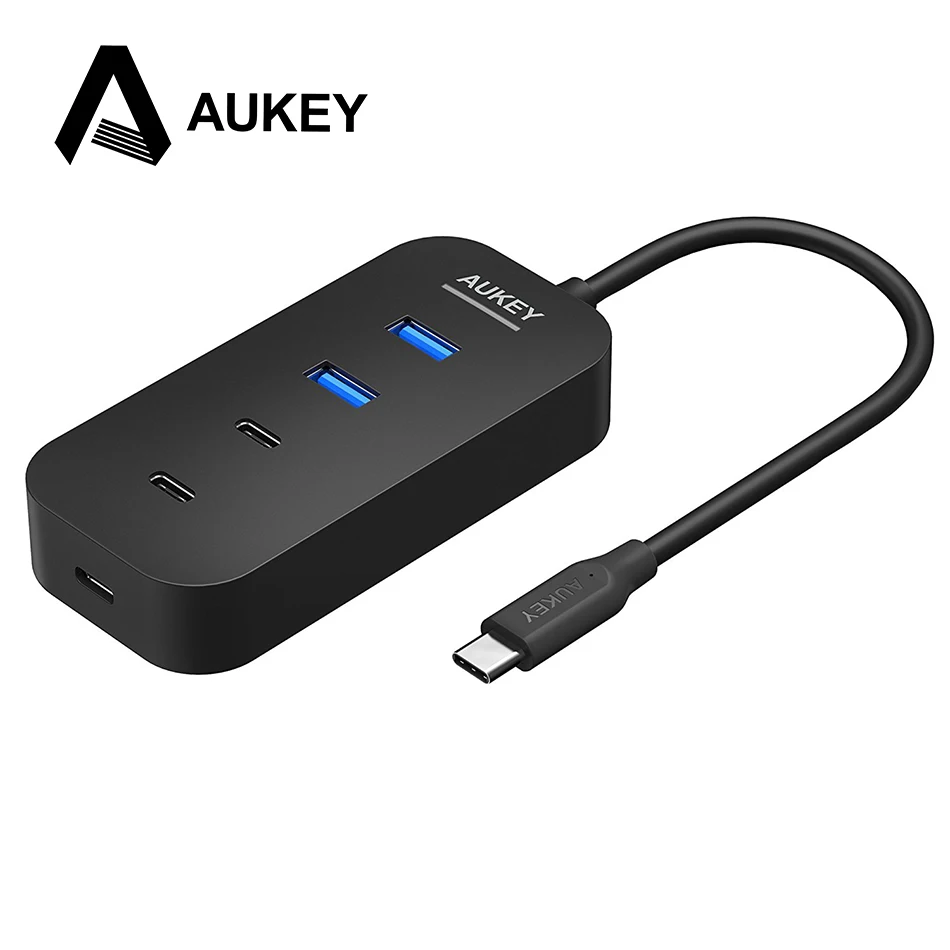 Aukey USB HUB 3.0 5 Ports (2 USB 3.0+3 Port USB C)Hub Splitter Cable Adapter Phone charger Macbook Pro, ChromeBook,PC - AliExpress