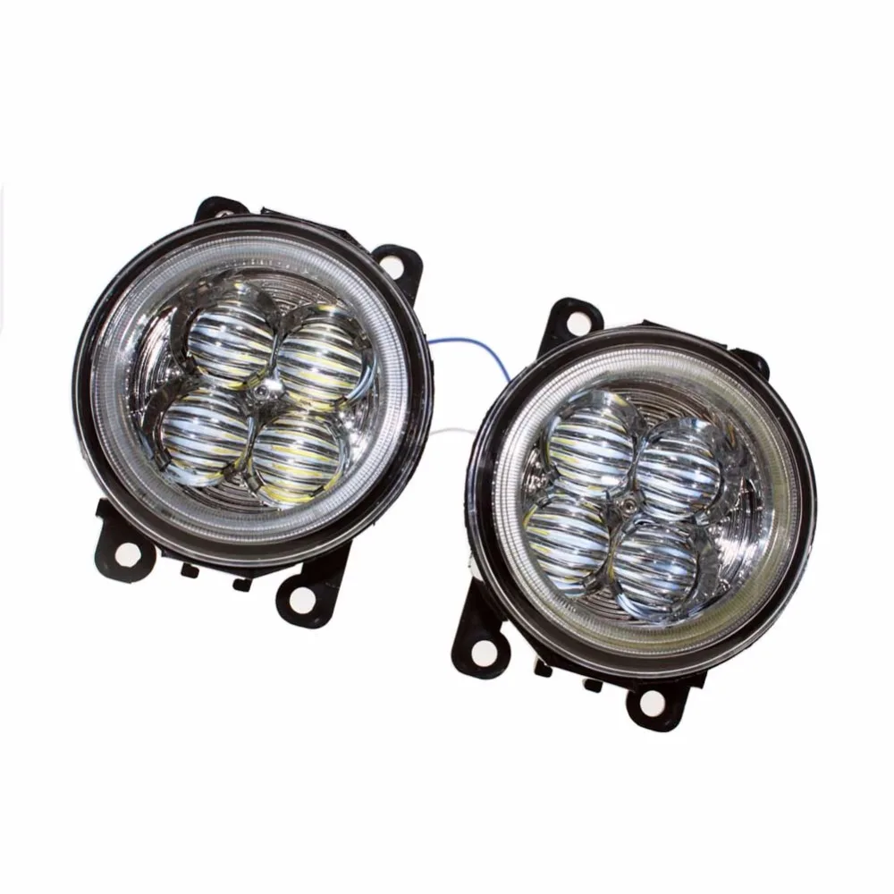 For LAND ROVER FREELANDER 2 LR2 2006-2014 Car Styling Bumper Angel Eyes LED Fog Lamps DRL Daytime Running Fog Lights OCB Lens For LAND ROVER FREELANDER 2 LR2 2006-2014 Car Styling Bumper Angel Eyes LED Fog Lamps DRL Daytime Running Fog Lights OCB Lens