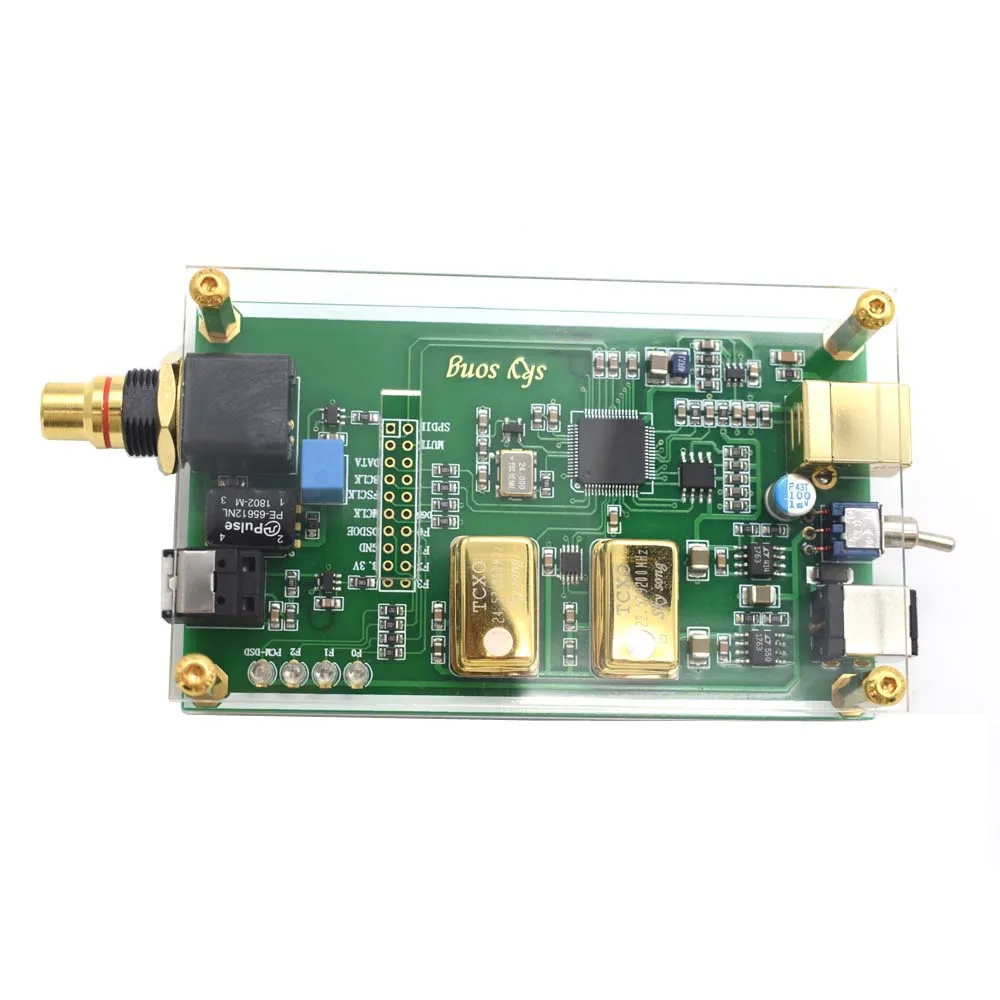 Dop64 com Chapa Interface de Saída Lusya Xu208 Xmos Assíncrona Fibra Coaxial Usb Digital Spdif Iis Dsd256 A6 018 Acrílica - Image 4