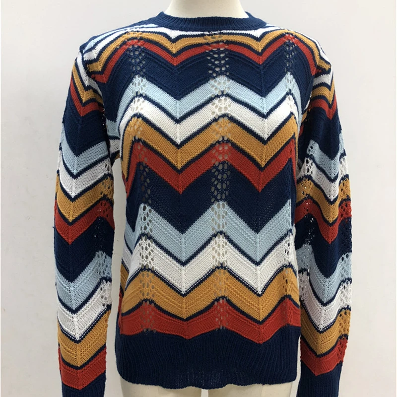 MuMuJia Colorful Patchwork Hollow Out Sweater Women's Pullovers 2018 Autumn Winter Harajuku Sweaters Mujer Jumpers Knitwear Tops MuMuJia Colorful Patchwork Hollow Out Sweater Women's Pullovers 2018 Autumn Winter Harajuku Sweaters Mujer Jumpers Knitwear Tops