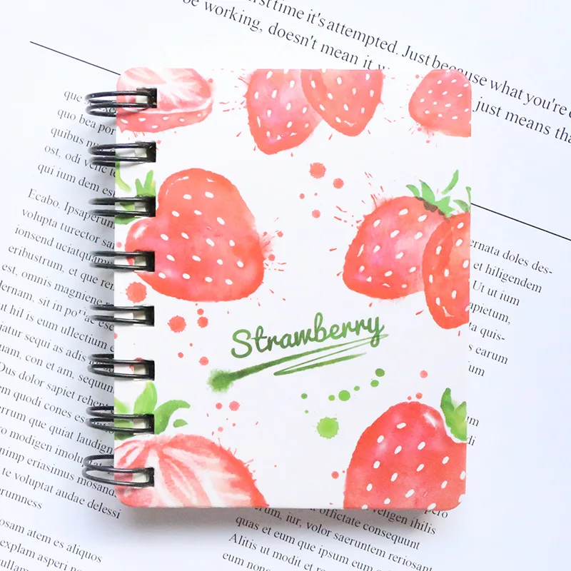 Записная книжка EZONE Coli для Studnts Notes Planner Agenda Kawaii фрукты/Кролик Фламинго напечатанный спиральный блокнот дневник путешественника поставка - Цвет: 2