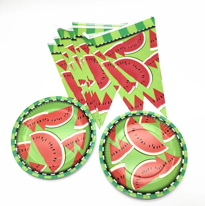 

Summer Fruit Theme Party Watermelon/Pineapple Disposable Tableware Birthday Theme Party Thanksgiving Day Products
