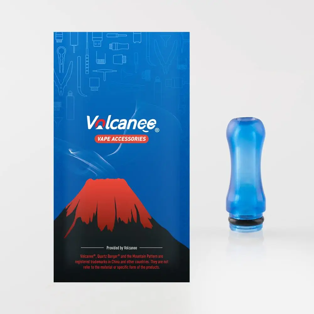 Volcanee капельный наконечник 510 длинный белый черный прозрачный цветной дрип RTA для