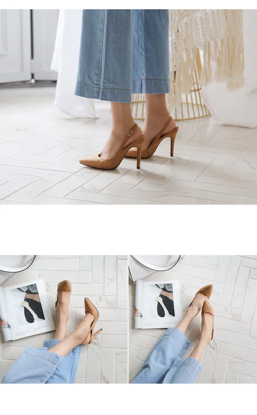 Г., летние новые стильные босоножки женские замшевые пикантные корейские модные осенние туфли на высоком каблуке