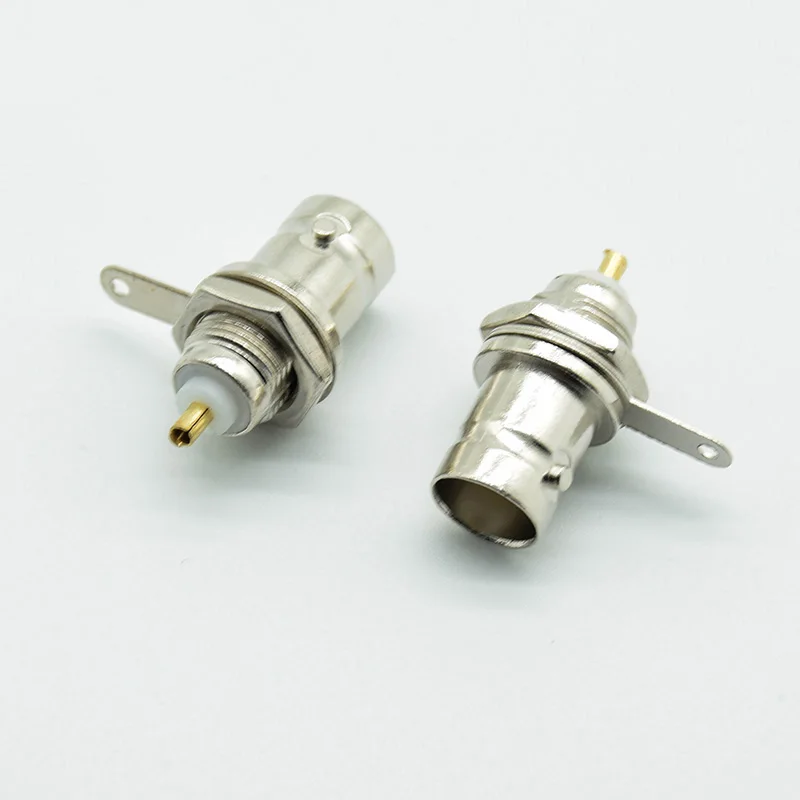 Conector de soldadura hembra BNC, Panel de montaje Coaxial para piezas de máquina de soldadura, 5 unids/lote
