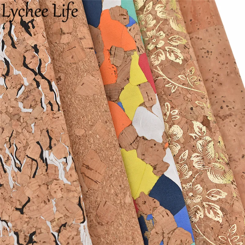 Lychee Life A4 мягкий пробковый материал, красочный цветочный принт, 29x21 см, ткань, сделай сам, ручная работа, для домашнего шитья, одежда, текстиль, принадлежности