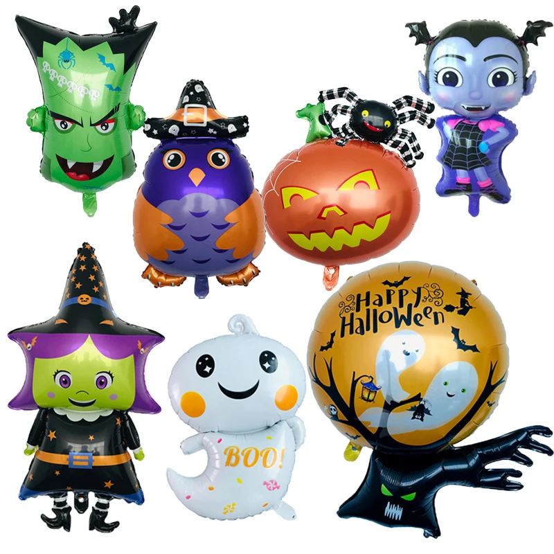 

Halloween Pumpkin Ghost Balloons Decorations Spider Foil Balloons Inflatable Toys Bat Globos Halloween Party Supplies Kids Toys