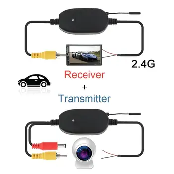 

2.4ghz Wireless RCA Video Transmitter Receiver Kit for Car DVD Multimedia Monitor GPS Rear View CCD Reverse Backup Camera AV