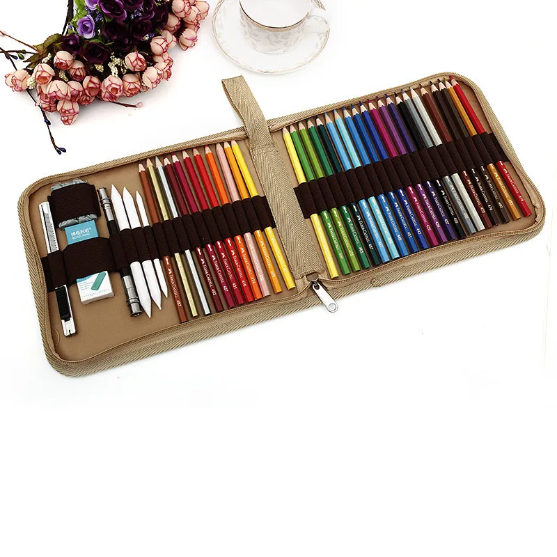

Fold 36 Holes Art Colored Pencil Case Roll Up Drawing Sketch Stationery Store Pen Bag Pouch School Holder Pencilcase Supply Bts