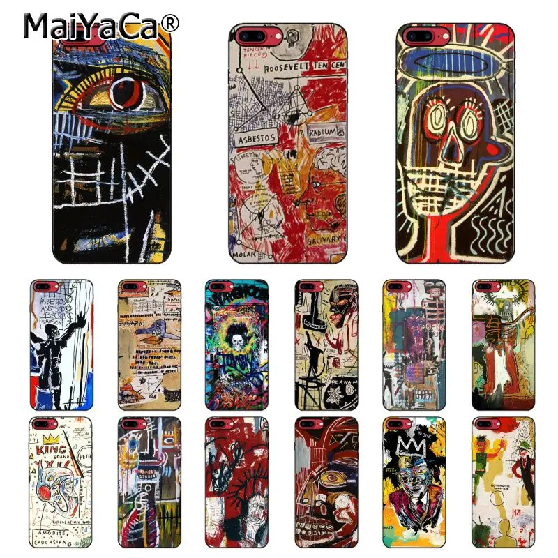 MaiYaCa Jean Michel Basquiat Art Graffiti DIY Luxury Case for iPhone 5