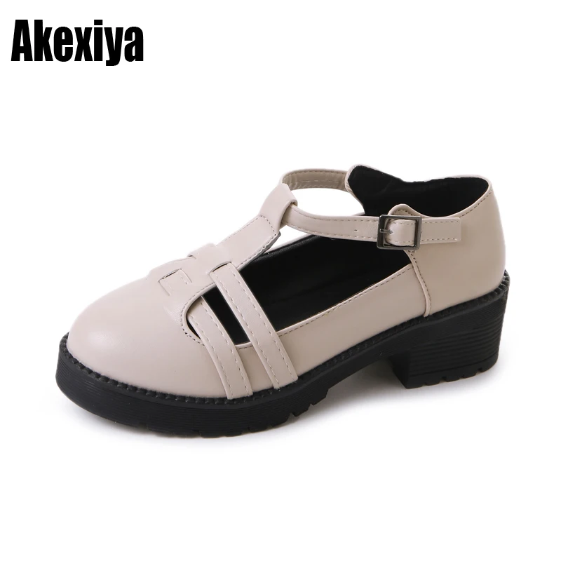 

Mori girl retro women's shoes Korean version of the wild Harajuku student soft sister flat shoes Black white apricot d565