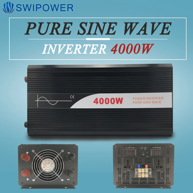 pure sine wave power inverter 4000W with digital displaypower