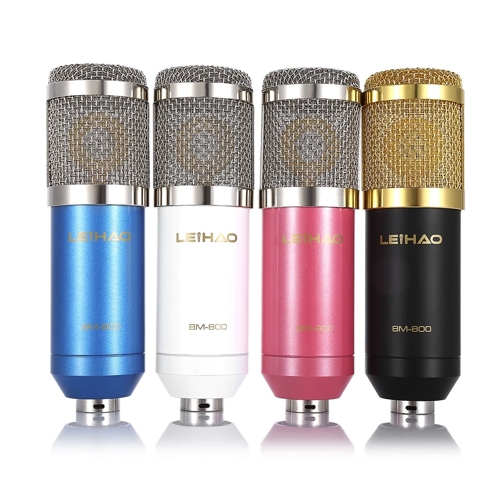 

BM-800 Condenser Microphone Studio Sound Vocal Recording Microphone Broadcast And Studio Shock Mount Radio Microphones