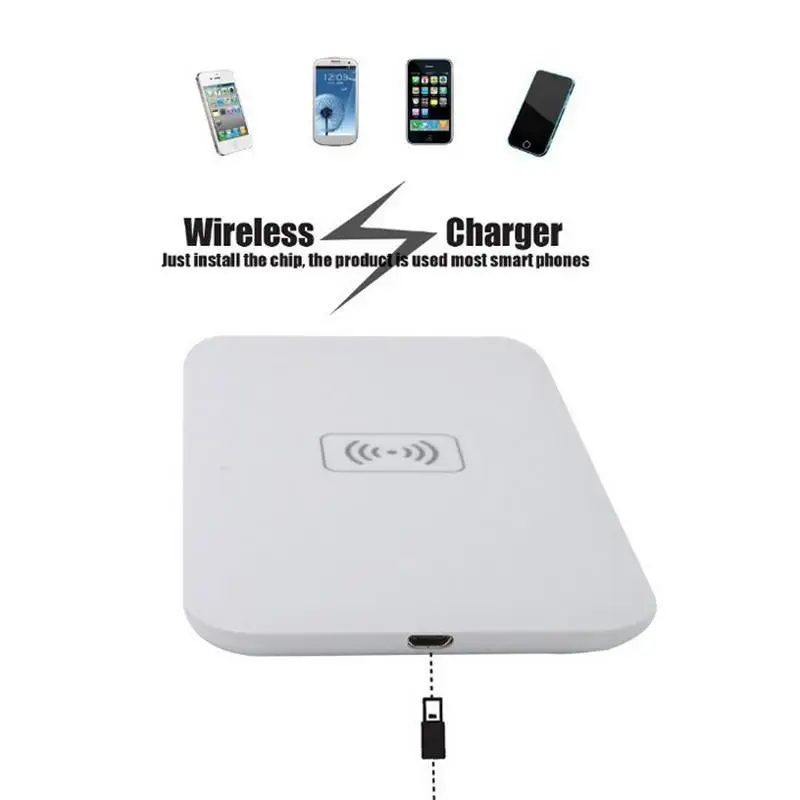 

Black White Universal QI Wireless Charging Pad for Samsung LG HTC Nokia Portable Charger VCX48 P20 0.5