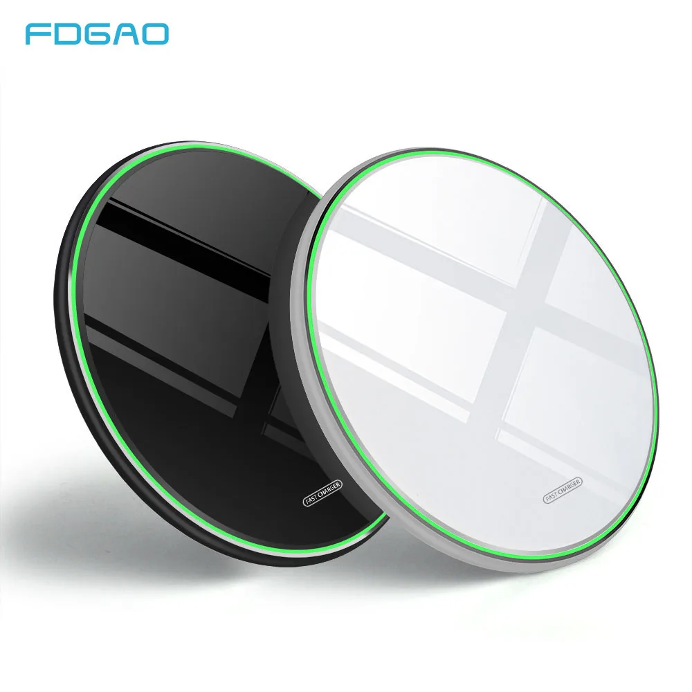 

FDGAO 10W Qi Wireless Charger For iPhone X XS MAX XR 8 Plus Fast Charging Dock for Samsung S9 S10 Note 9 Phone USB Charger Pad