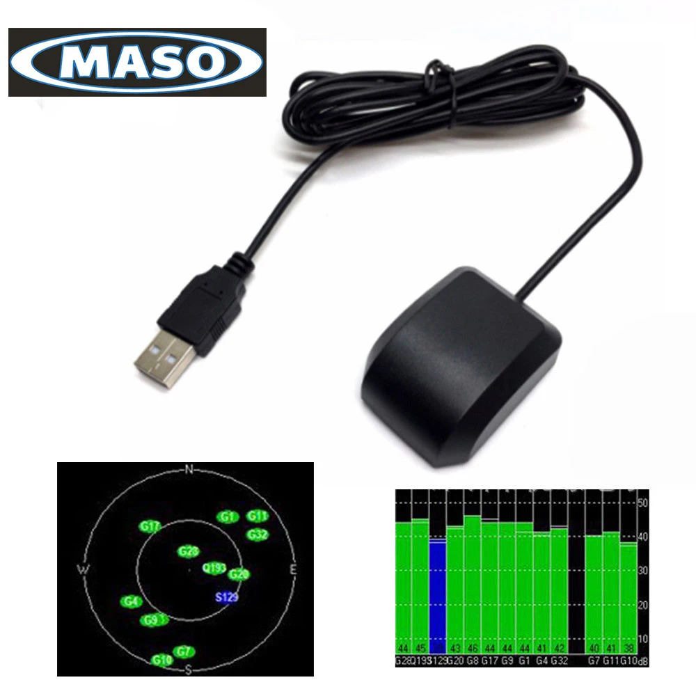 VK 162 Автомобильный приемник GPS 2 метра USB кабель Магнитный Ublox RasPi Win 7/8/10 Linux|Приемник