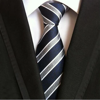 

8cm Classic Woven tie Luxury diagonal stripes necktie grooms wedding gravata