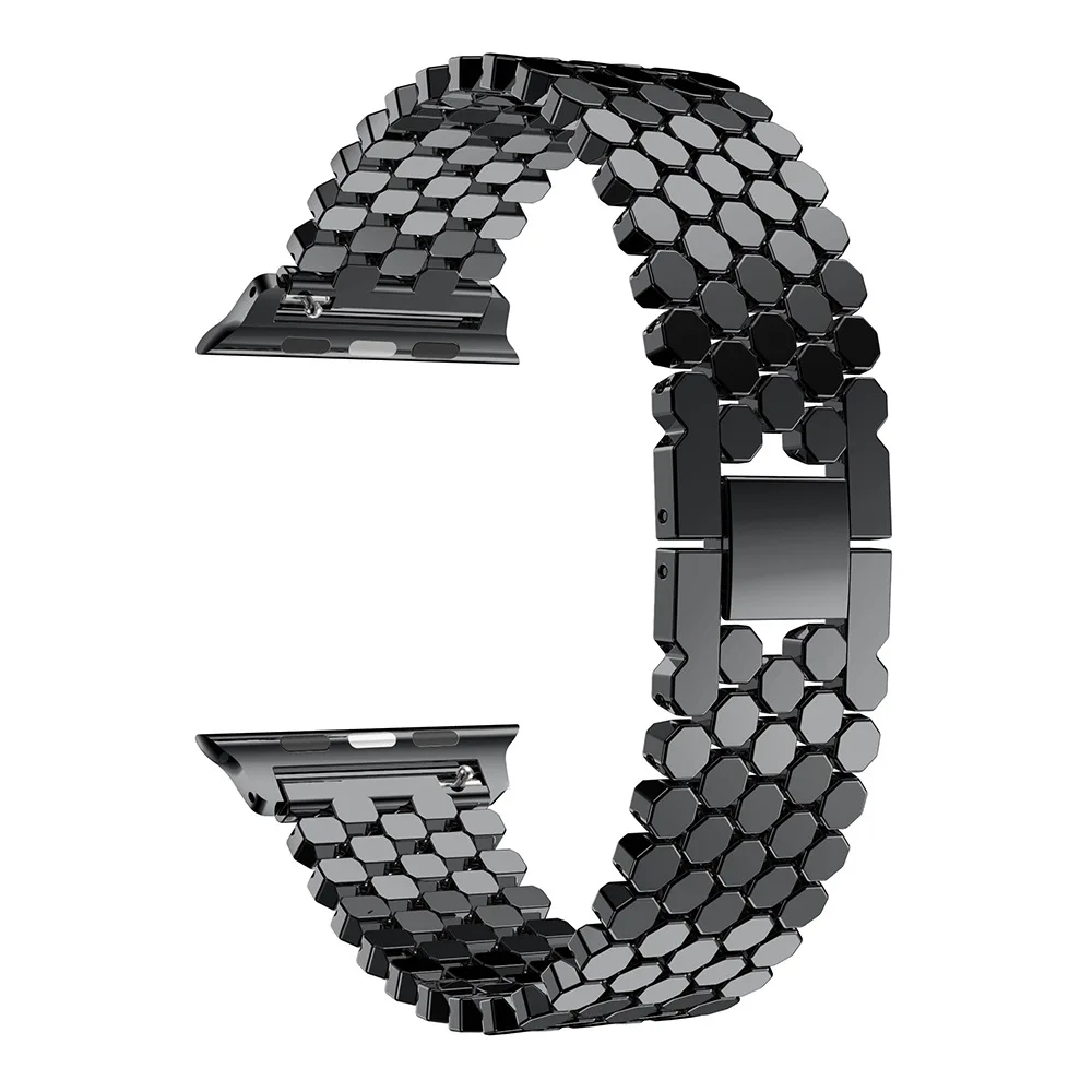 Ремешок для Apple Watch 40 мм 44 мм 42 мм 38 мм ремешок из нержавеющей стали для Apple Watch 1 2 3 4 ремешок волнистый стальной браслет