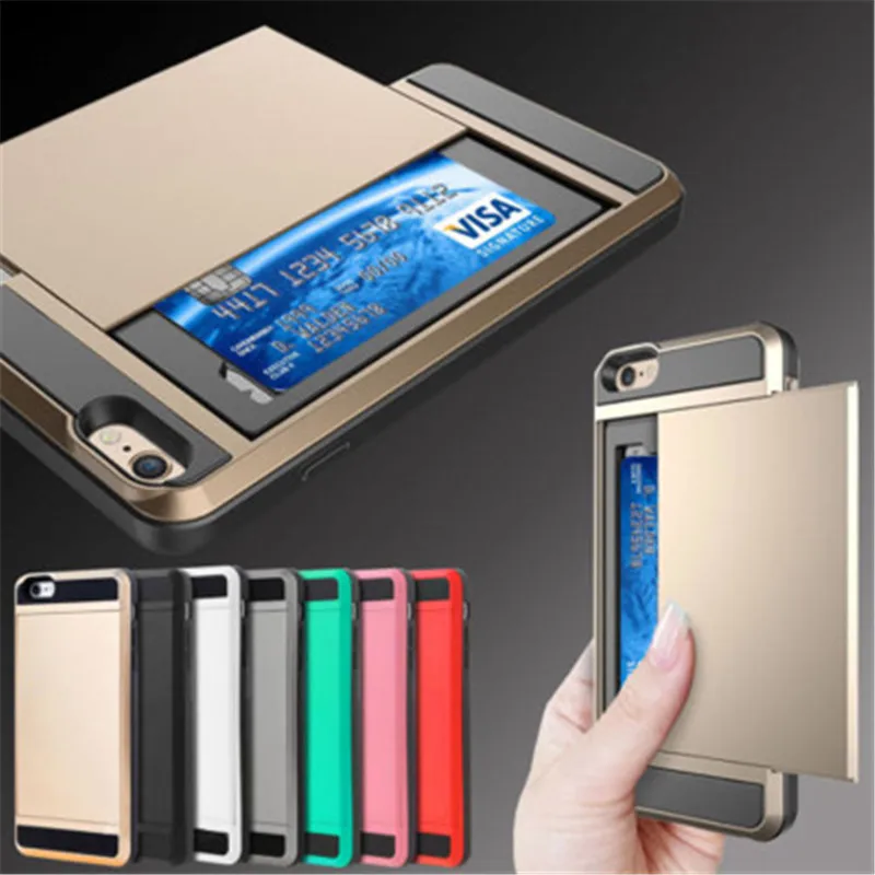 For Iphone X XS Max 6.5 Hybrid Tough Card Storage Armor