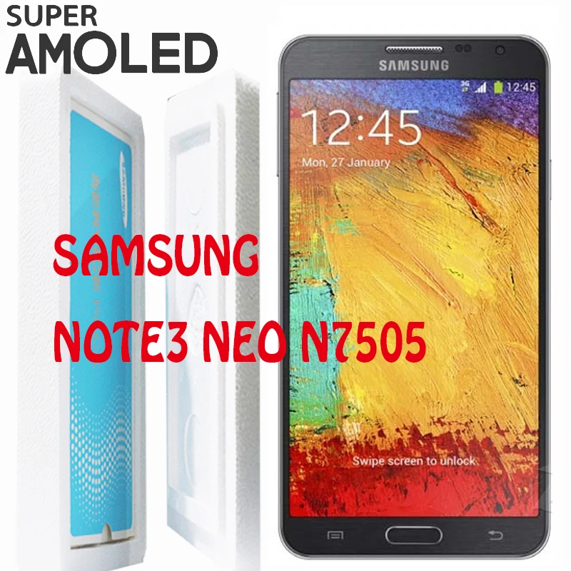 Протестированный 5,5 ''ЖК-дисплей для SAMSUNG Galaxy Note 3 Neo Mini Lite N7505 сенсорный экран дигитайзер с рамкой