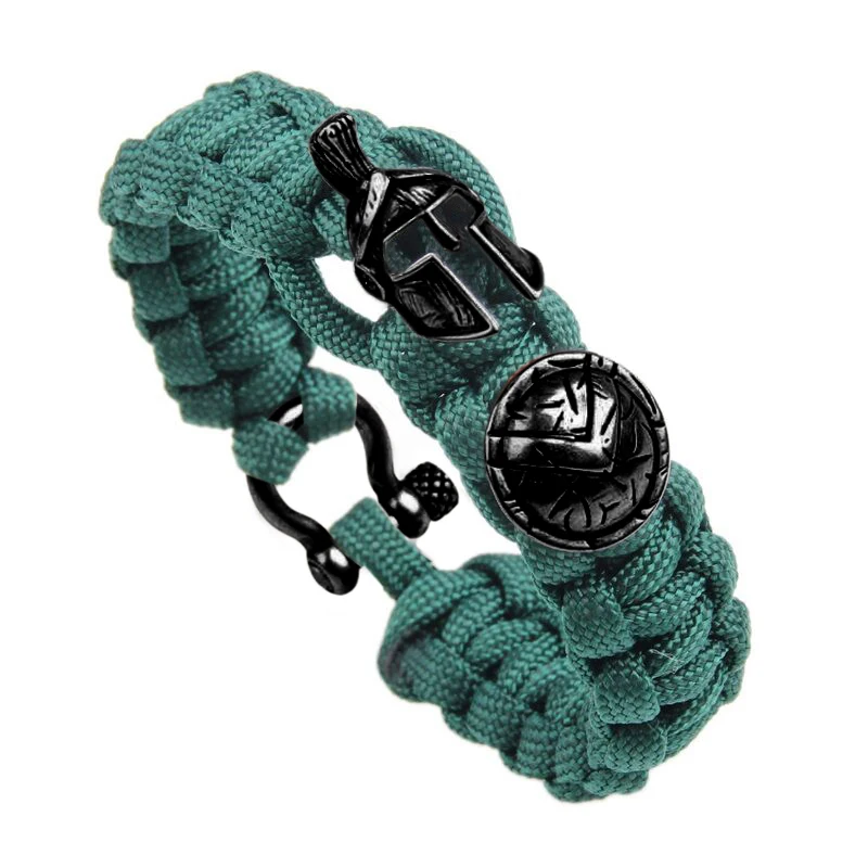 Брендовый браслет Pulseira Masculina Спартанский браслет со шлемом воин наружный браслет для выживания ручной работы женский браслет