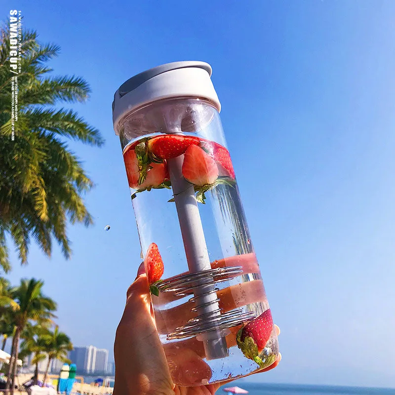 

750ml Protein Powder Shaker Water Bottle Glass Straw BPA Free Mixer Sports Fitness Protein Shaker Milk Shake Bottle