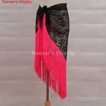 Новые латинские танцевальные юбки фартук, треугольные кружевные юбки с кисточками женские Необычные Бальные Танцевальные юбки