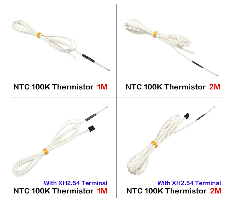 3DSWAY 3D-принтеры часть 1 M/2 M 100K Ом NTC запаянный в стекло термистор Температура Сенсор B3950 с кабелем XH2.54 терминал 1 шт