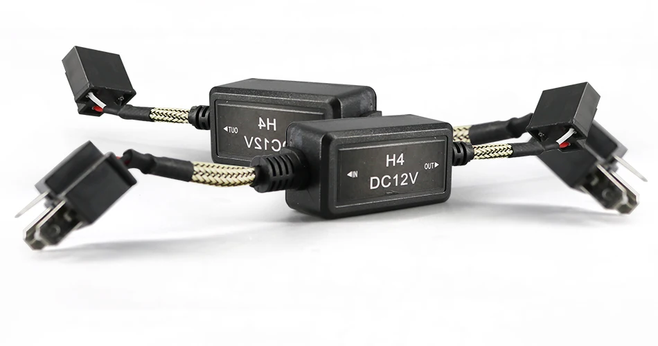 07 2Pcs H7 50W 6Ohm LED DRL Fog Light Canbus Load Resistor Wiring Harness