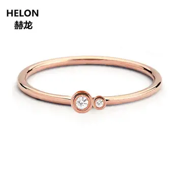 

Solid 10k Rose Gold Natural Diamonds Women Ring Office Career Style Party Fine Jewelry Engagement Wedding Band