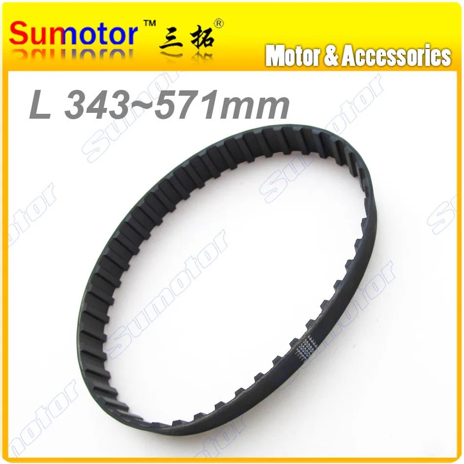 

L Length 13.5" 14.6" 16" 18.7" 22.5" 27" 30" 32.2" 39" Width 20mm Pitch 0.375 inch rubber closed Timing belt for CNC 3D printer