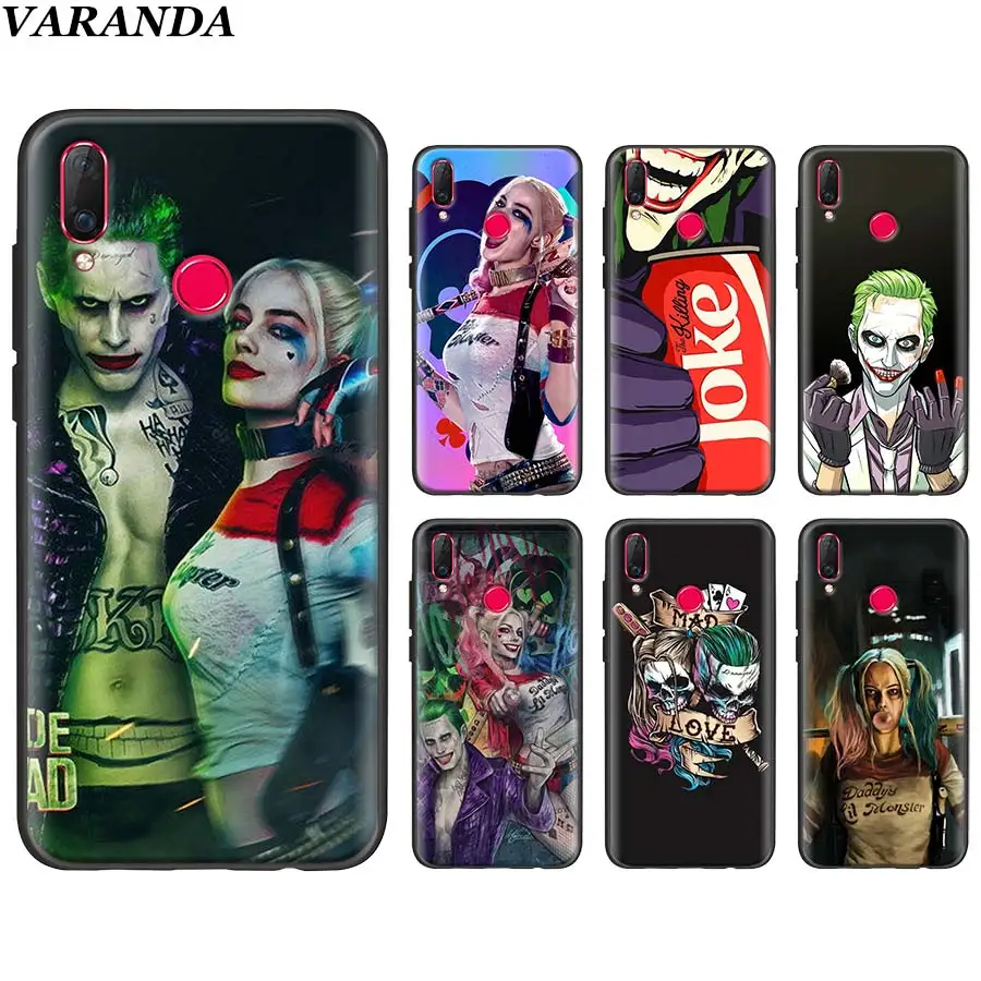 

Suicide Squad Joker Harley Quinn Silicone Cases for Huawei Honor Y9 Y5 Y6 Y7 2019 View 20 Pro 10 20 Lite 8X Black Soft Case