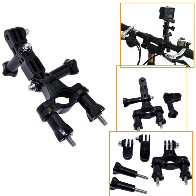 Gopro Mount Accessories Go Pro Bike Holder Adapter Set Handlebar For