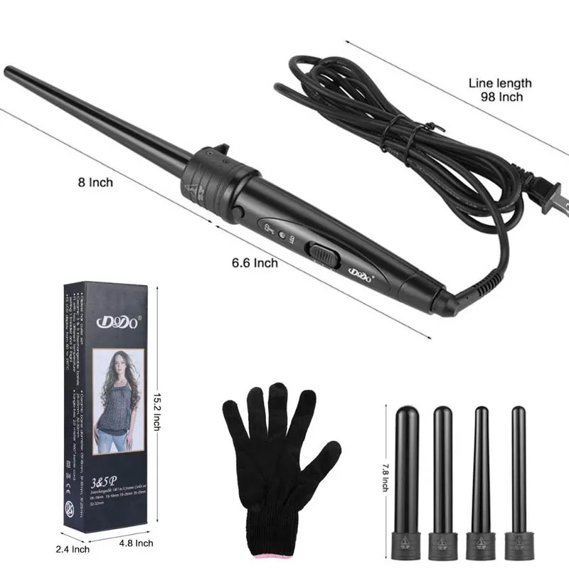 

Professional Electric Hair Curling Iron Hair Waver Multi-size Roller Heat Resistant Glove Styling Set Ceramic Styling Tools