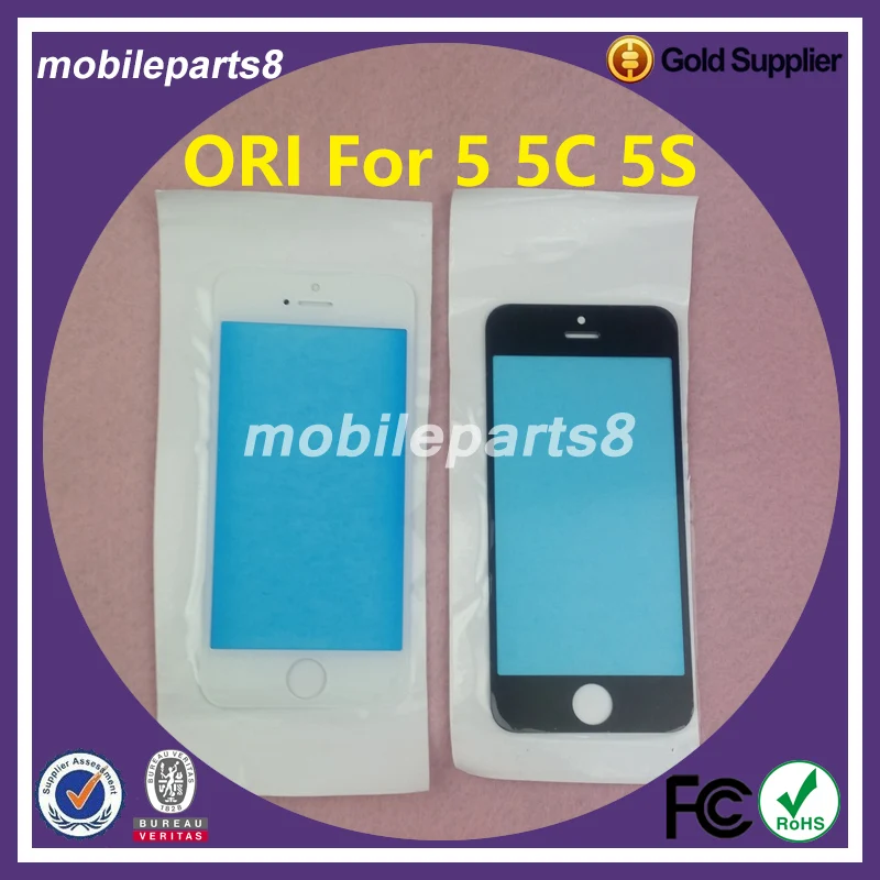 

10pcs/lot Fress shipping fee touch screen glass (not digitizer)for iPhone 5 5C 5S Front Screen Outer Glass Replacement ori