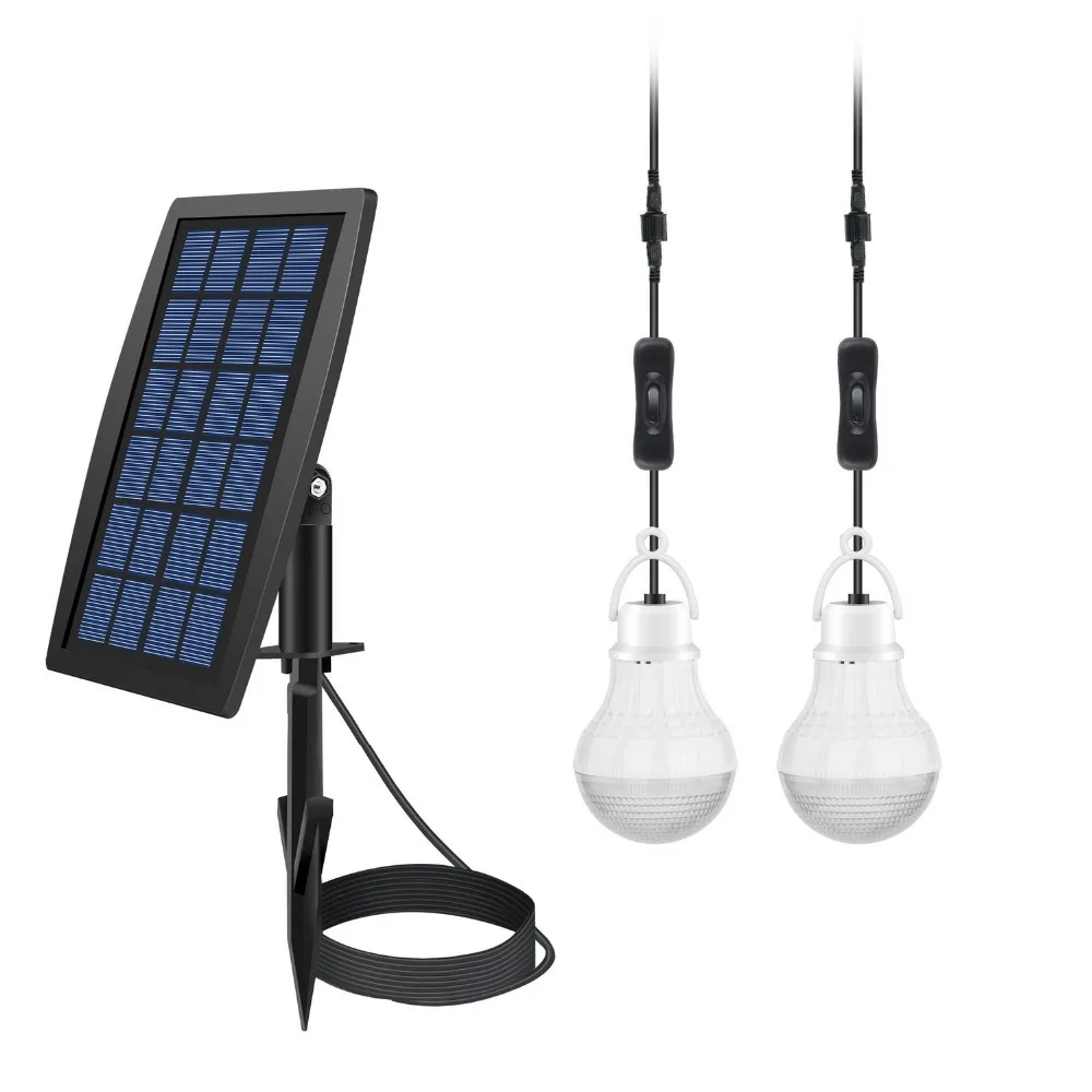 

Solar Power LED Bulb Lamp Solar Shed Light / Solar Barn Light Camp Bulb (2 Led Bulbs)
