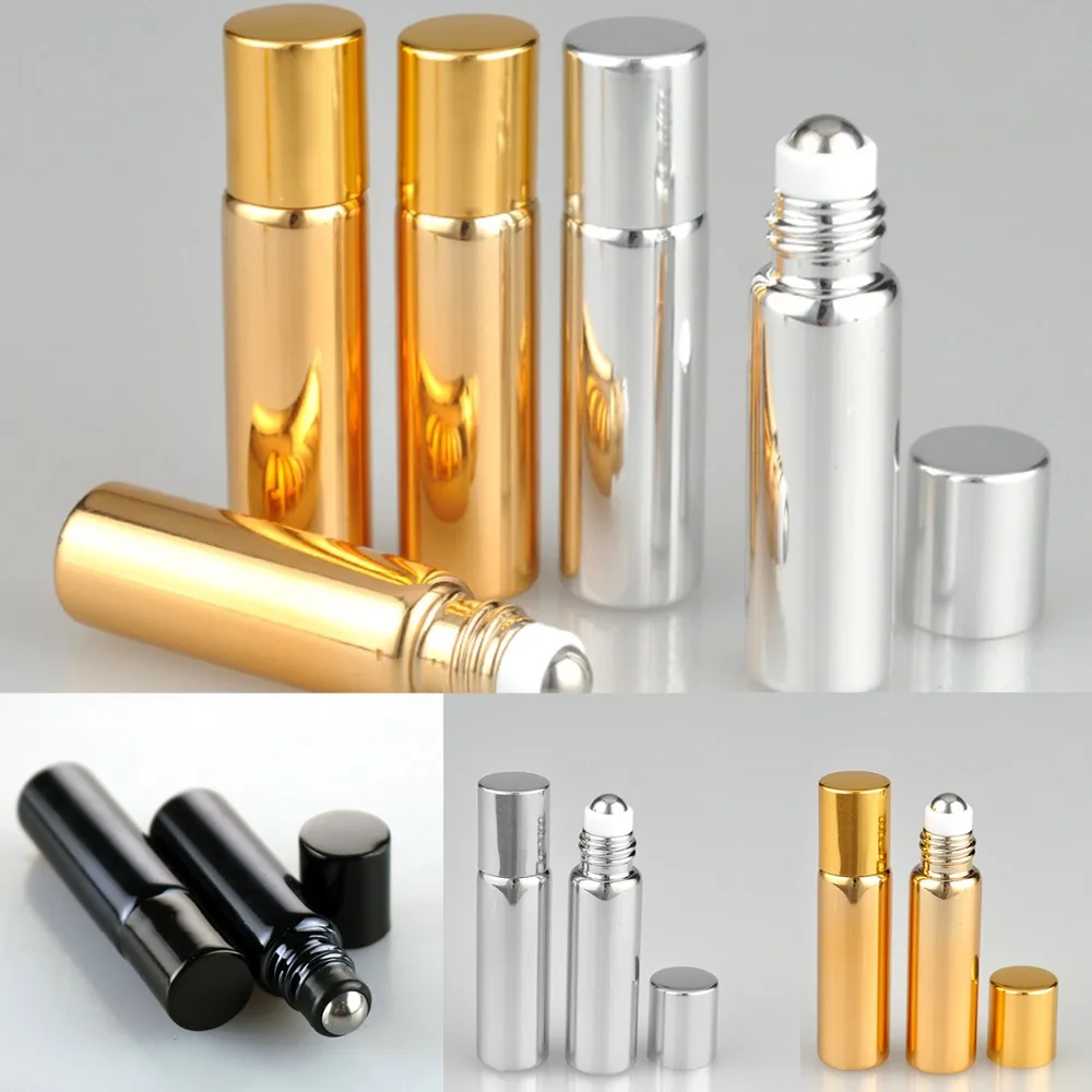 5 ml تجميل فارغ زجاجات المحمولة التجميل زيت طبيعي كريم عين على زجاجات عطر الأسطوانة الكرة الحاويات الجمال أدوات السفر