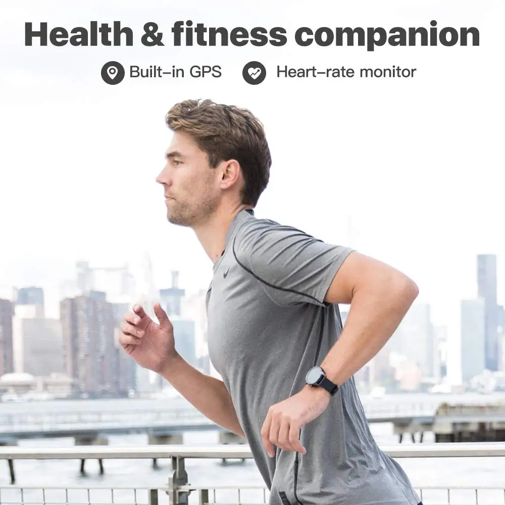 Продажа Оригинальный Ticwatch C2 Smartwatch одежда OS от Google Встроенный font b GPS b font монитор сердечного ритма фитнес трекер Google Pay бесплатный подарок ремешок